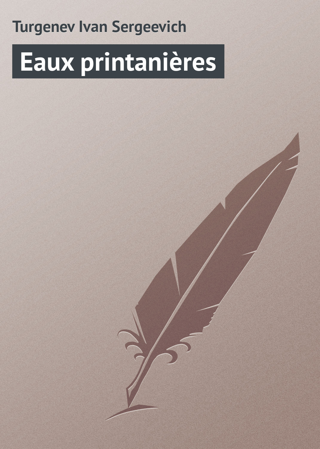 Обложка книги «Eaux printanières»