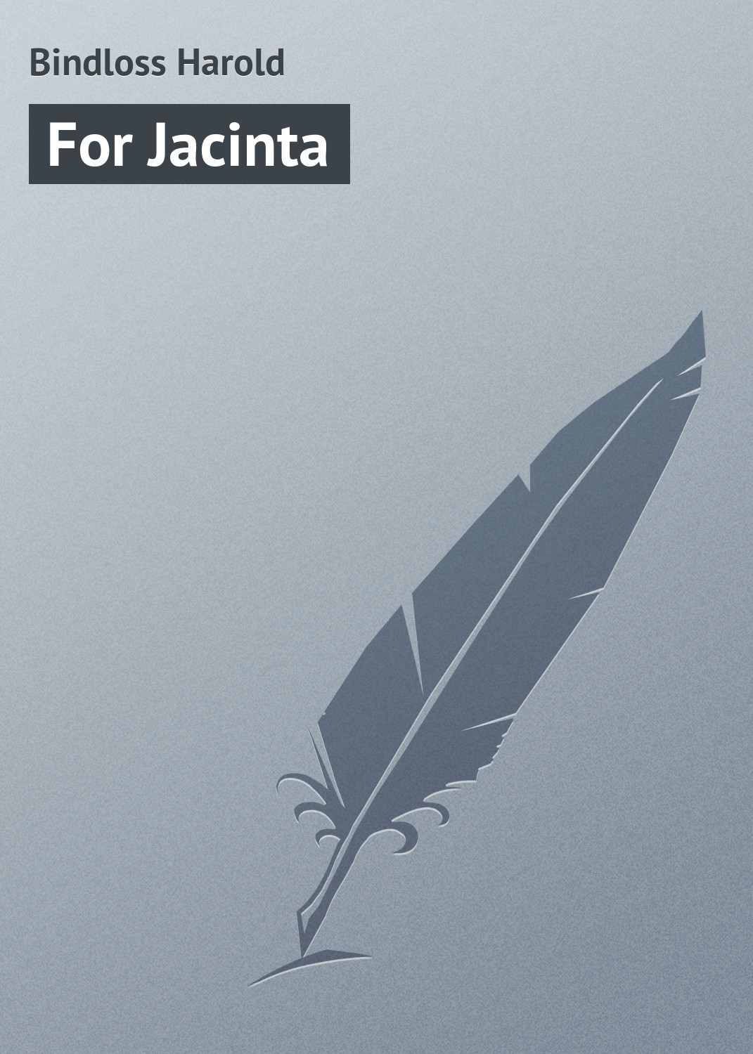 Обложка книги «For Jacinta»