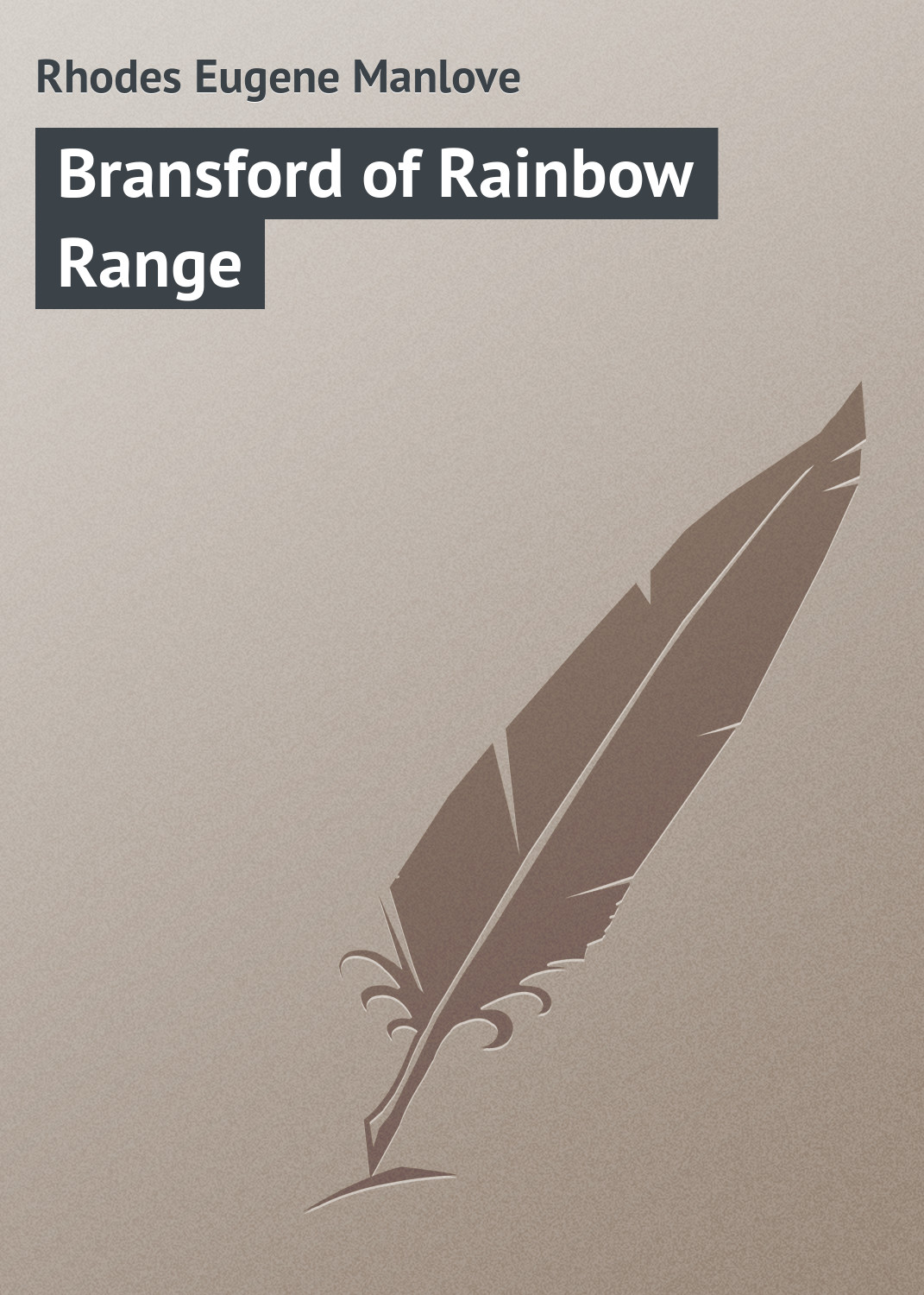 Обложка книги «Bransford of Rainbow Range»