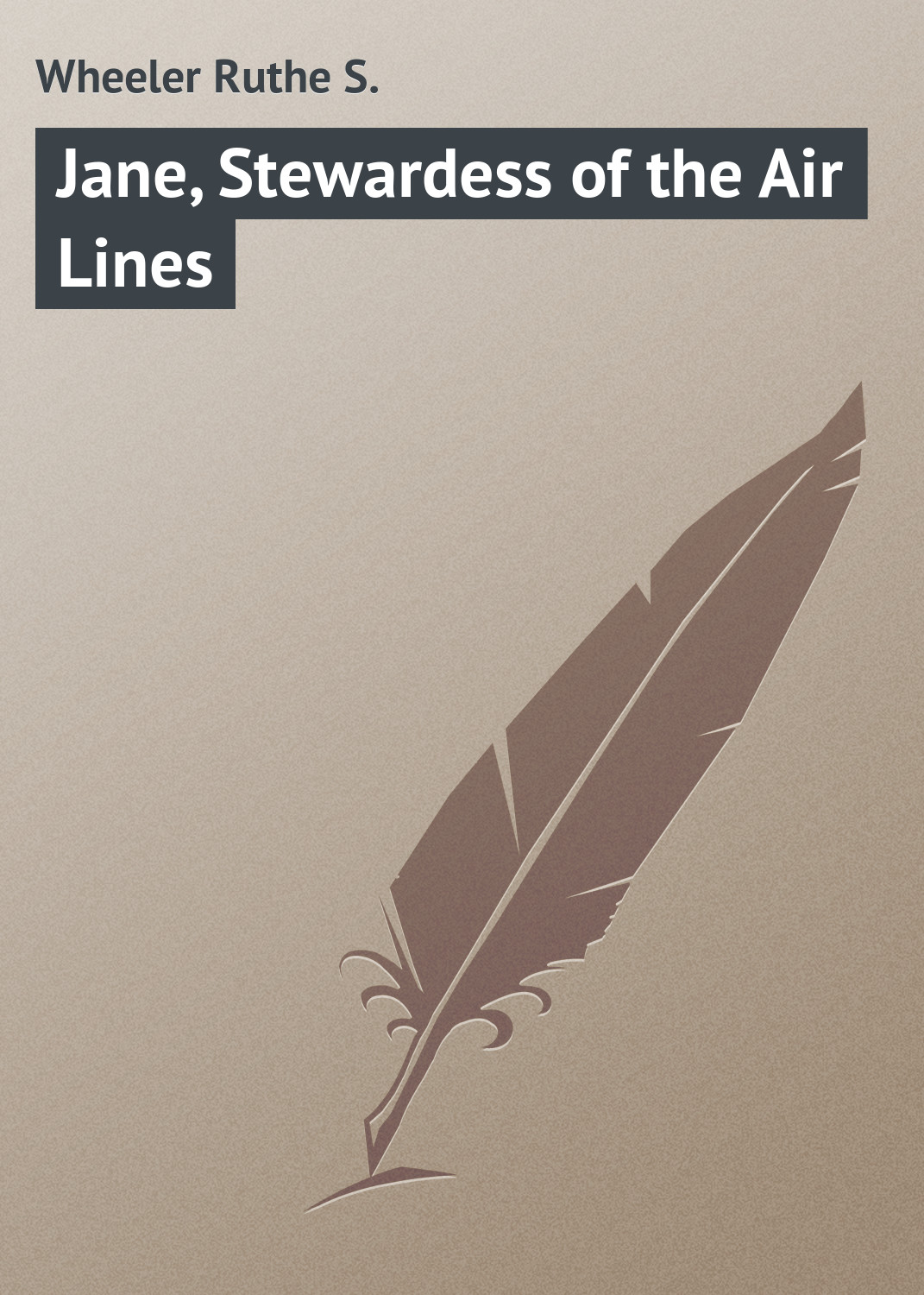 Обложка книги «Jane, Stewardess of the Air Lines»