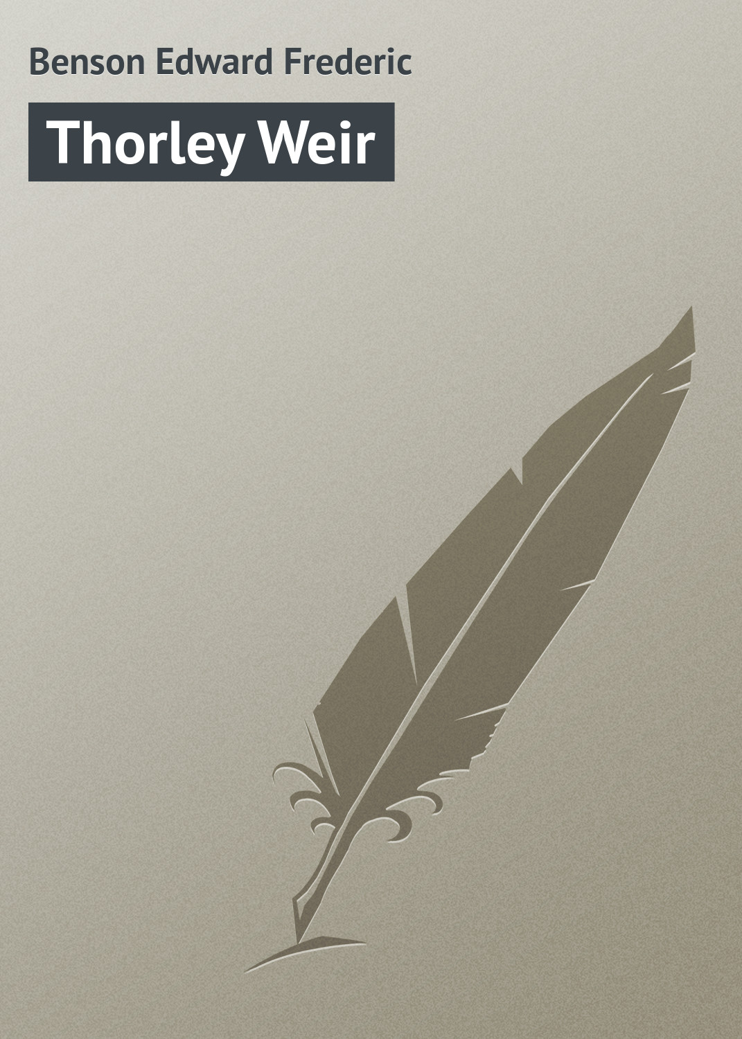 Обложка книги «Thorley Weir»