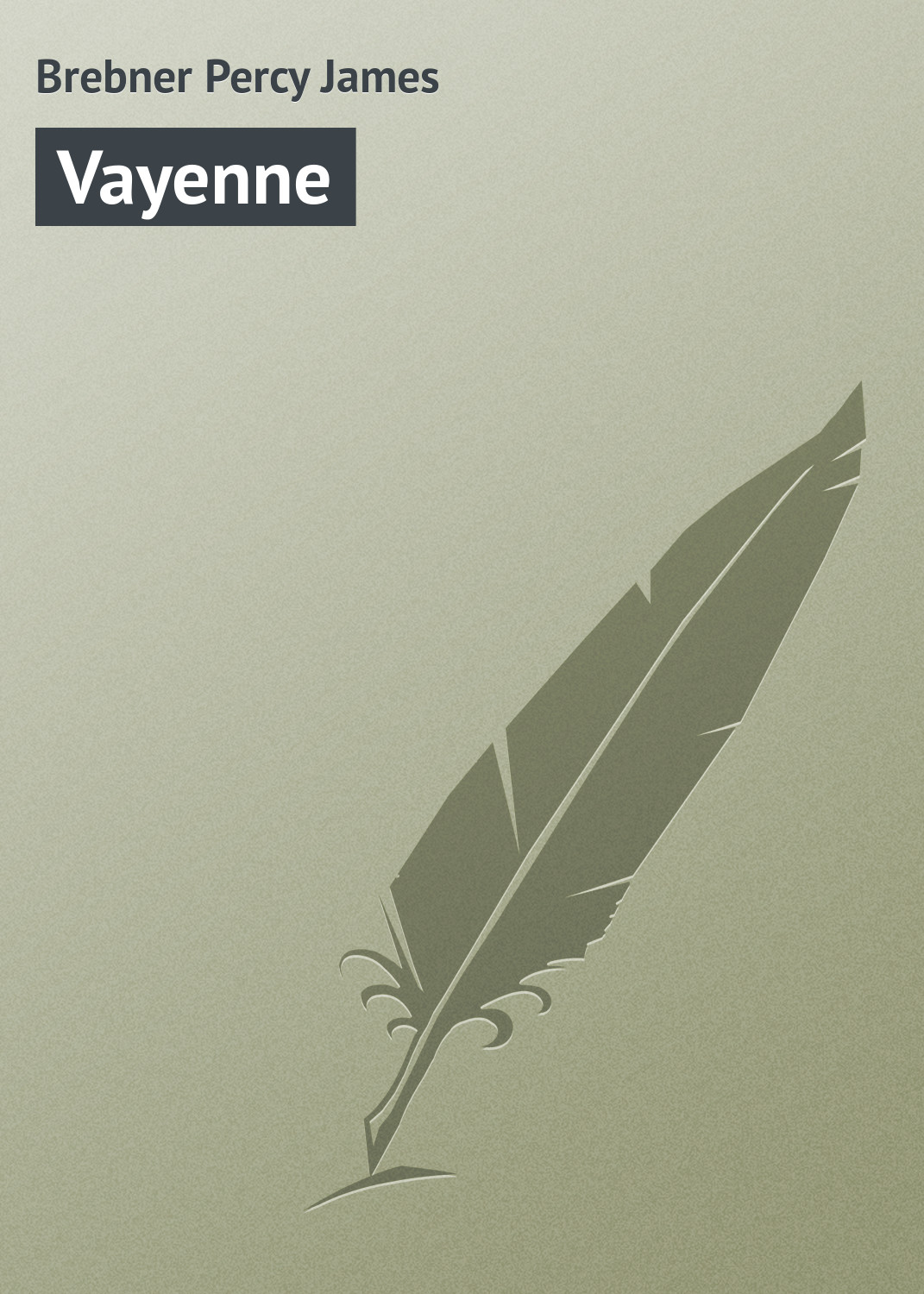 Обложка книги «Vayenne»
