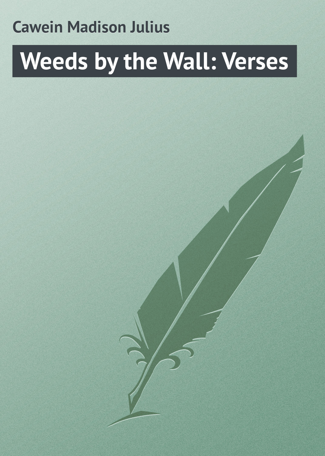 Обложка книги «Weeds by the Wall: Verses»
