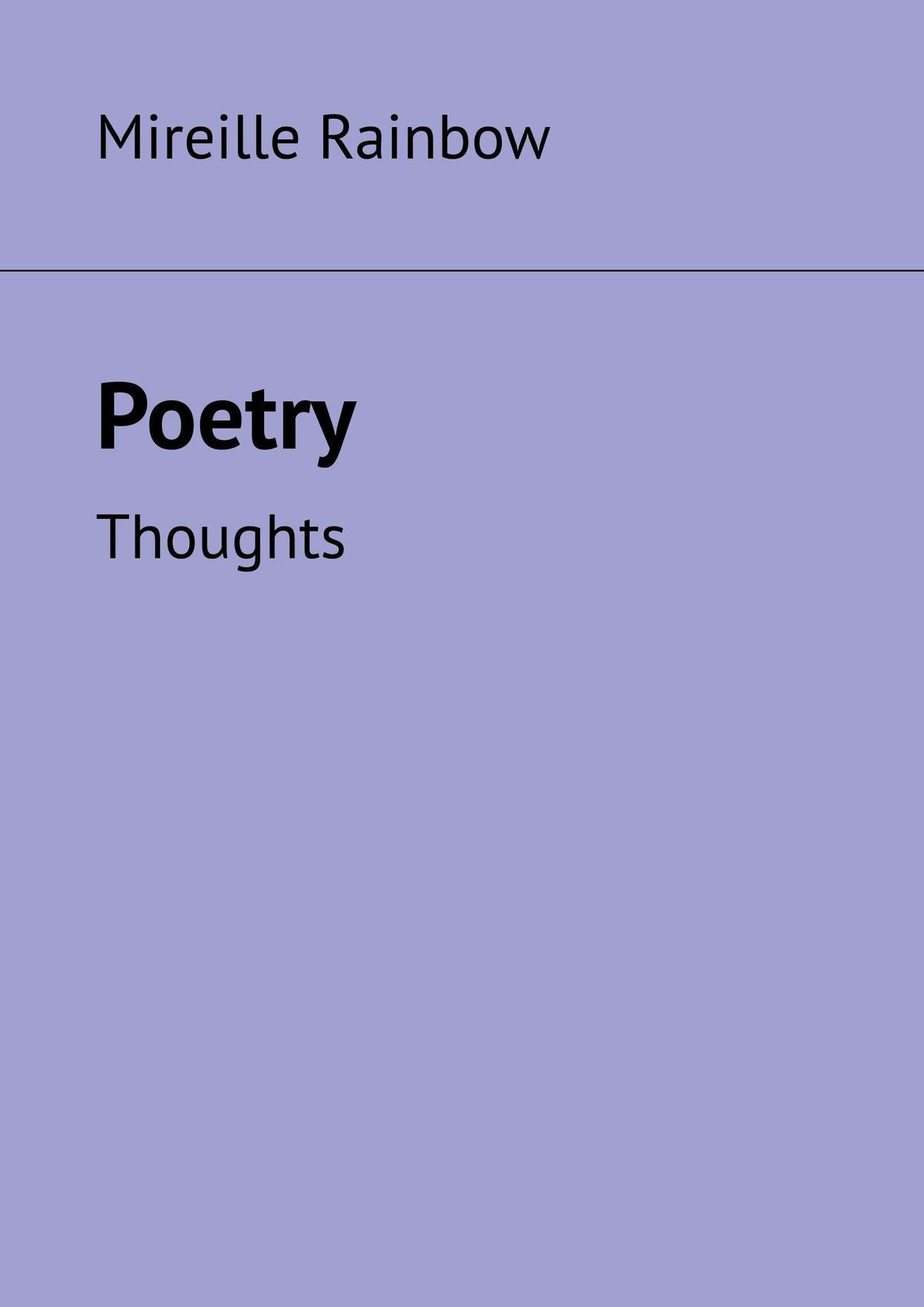 Обложка книги «Poetry. Thoughts»