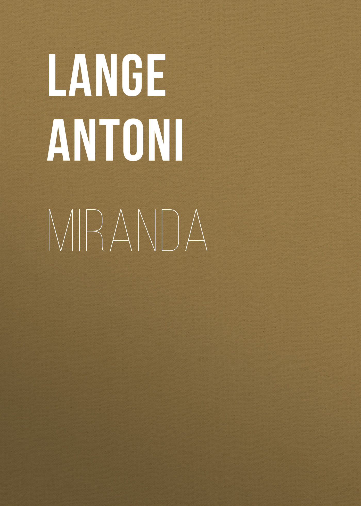 Обложка книги «Miranda»