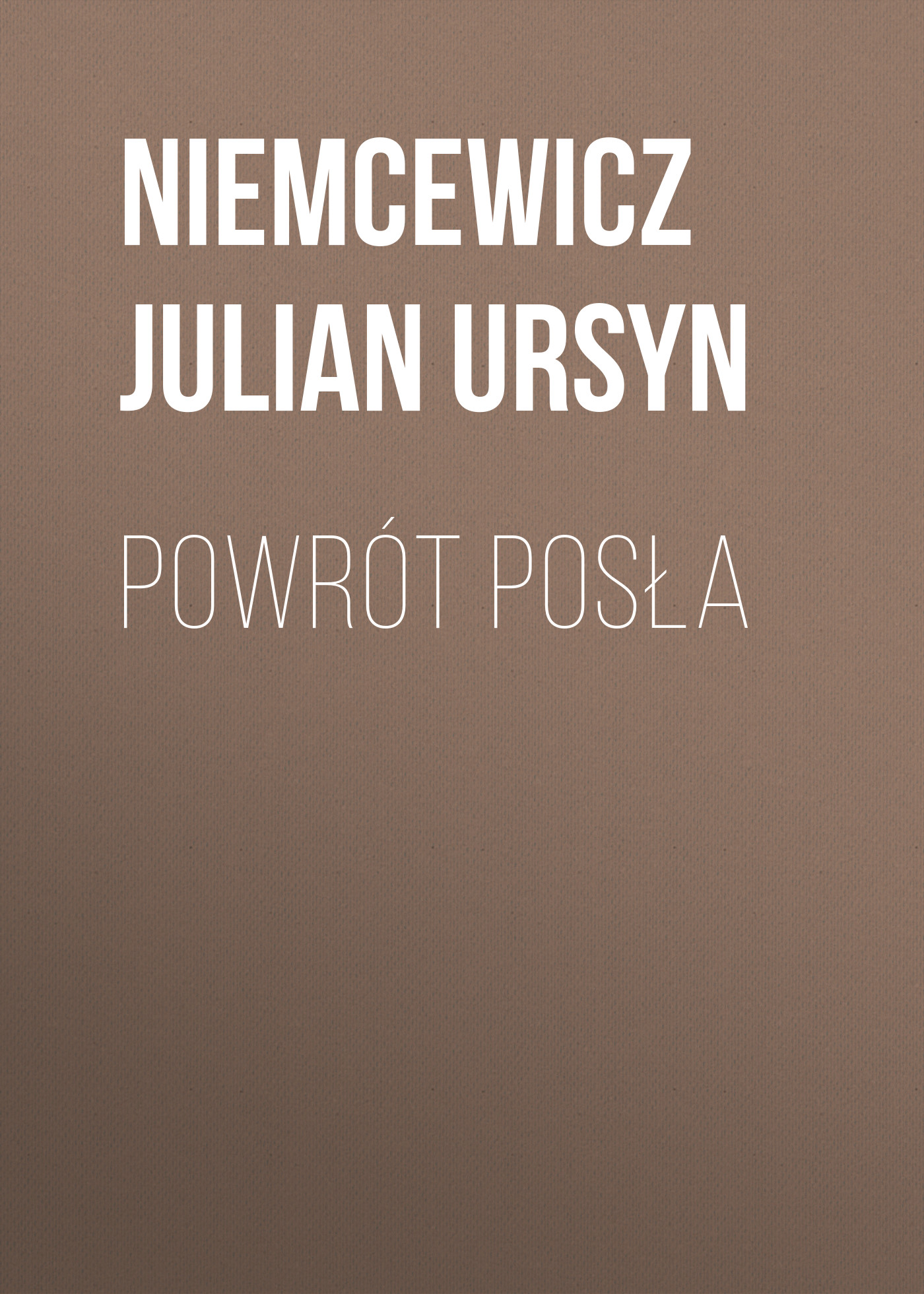 Обложка книги «Powrót posła»