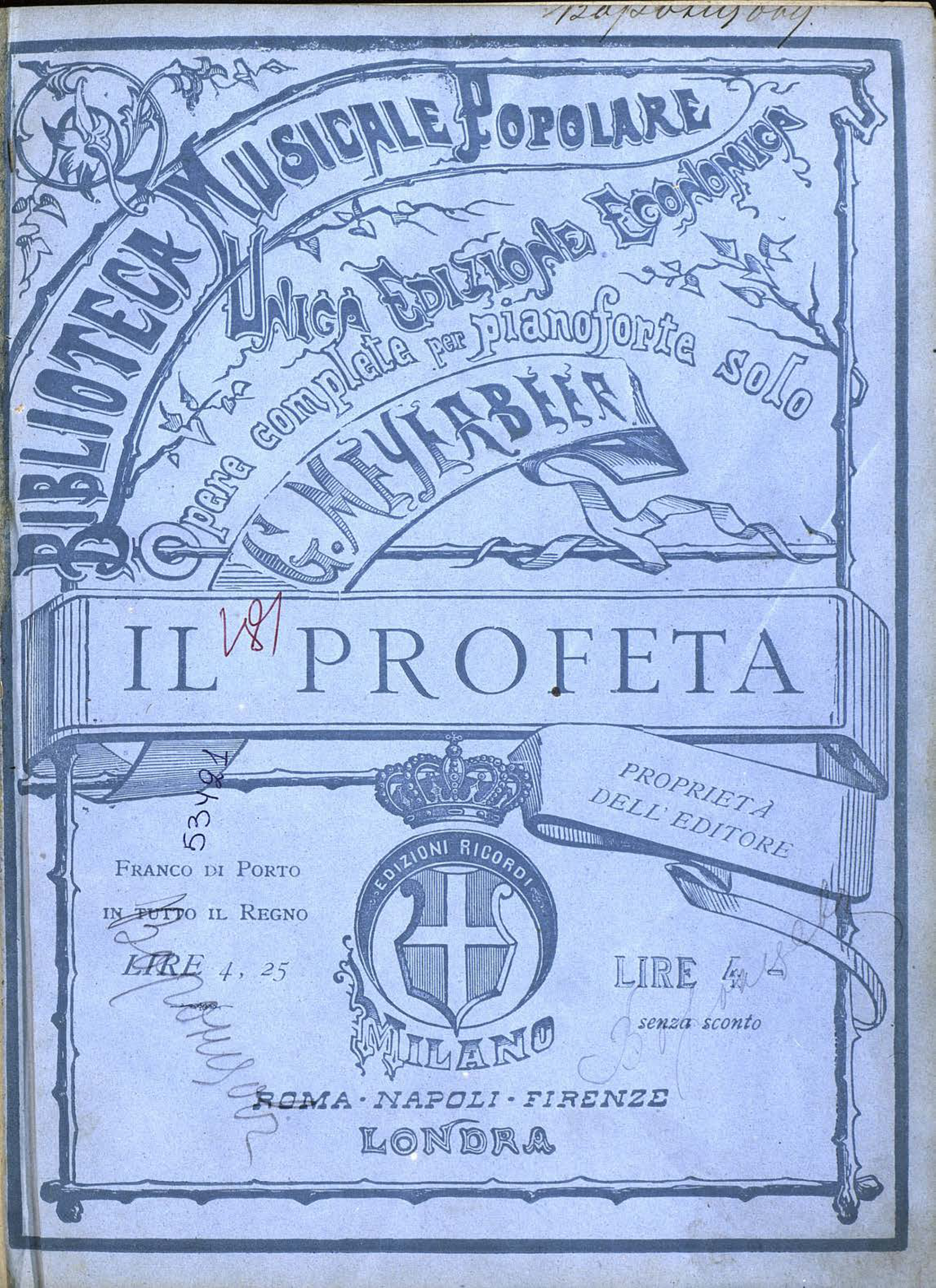 Обложка книги «Il profeta»
