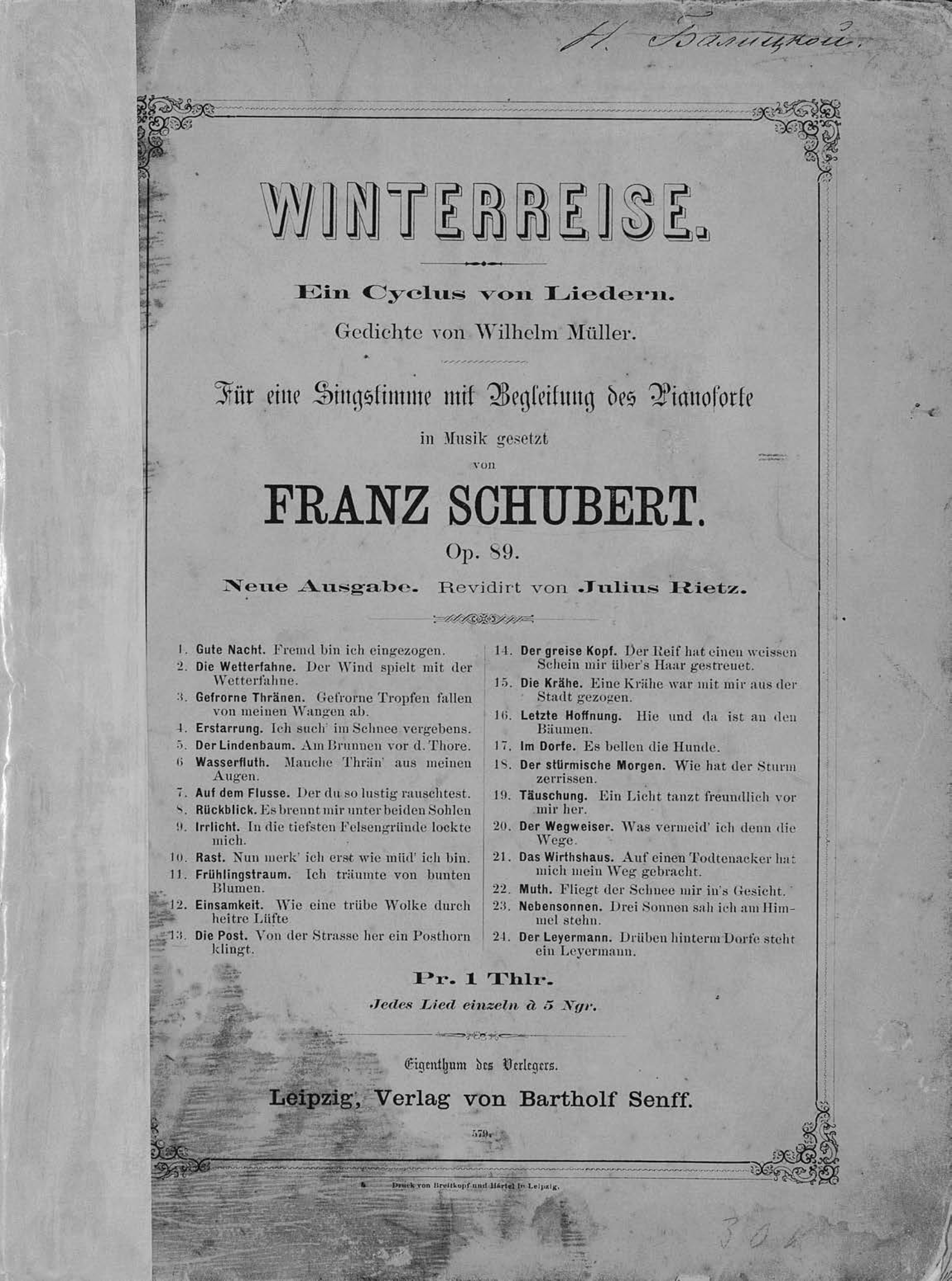 Обложка книги «Winterreise»
