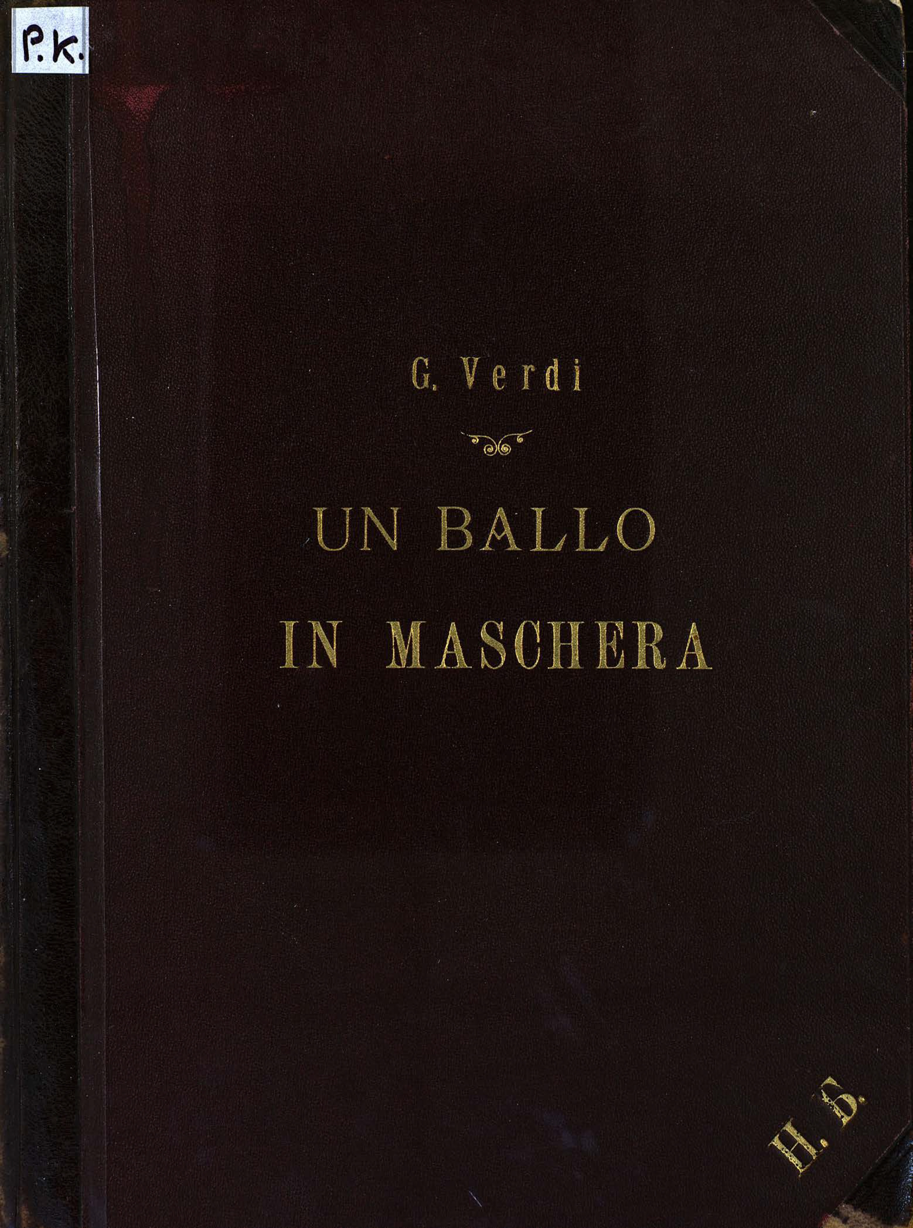 Обложка книги «Un Ballo in Maschera»
