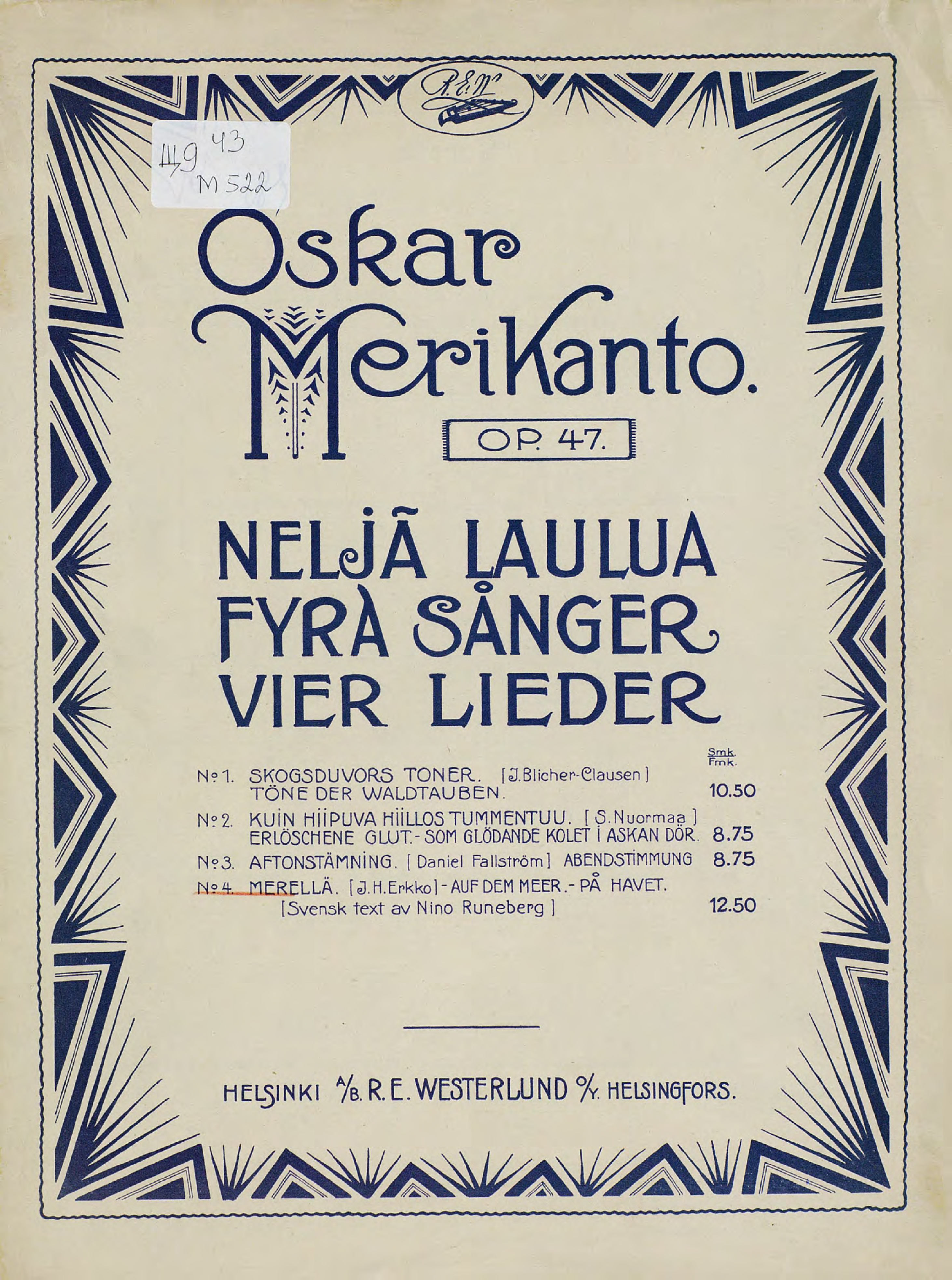 Обложка книги «Merella [J. H. Erkko]»