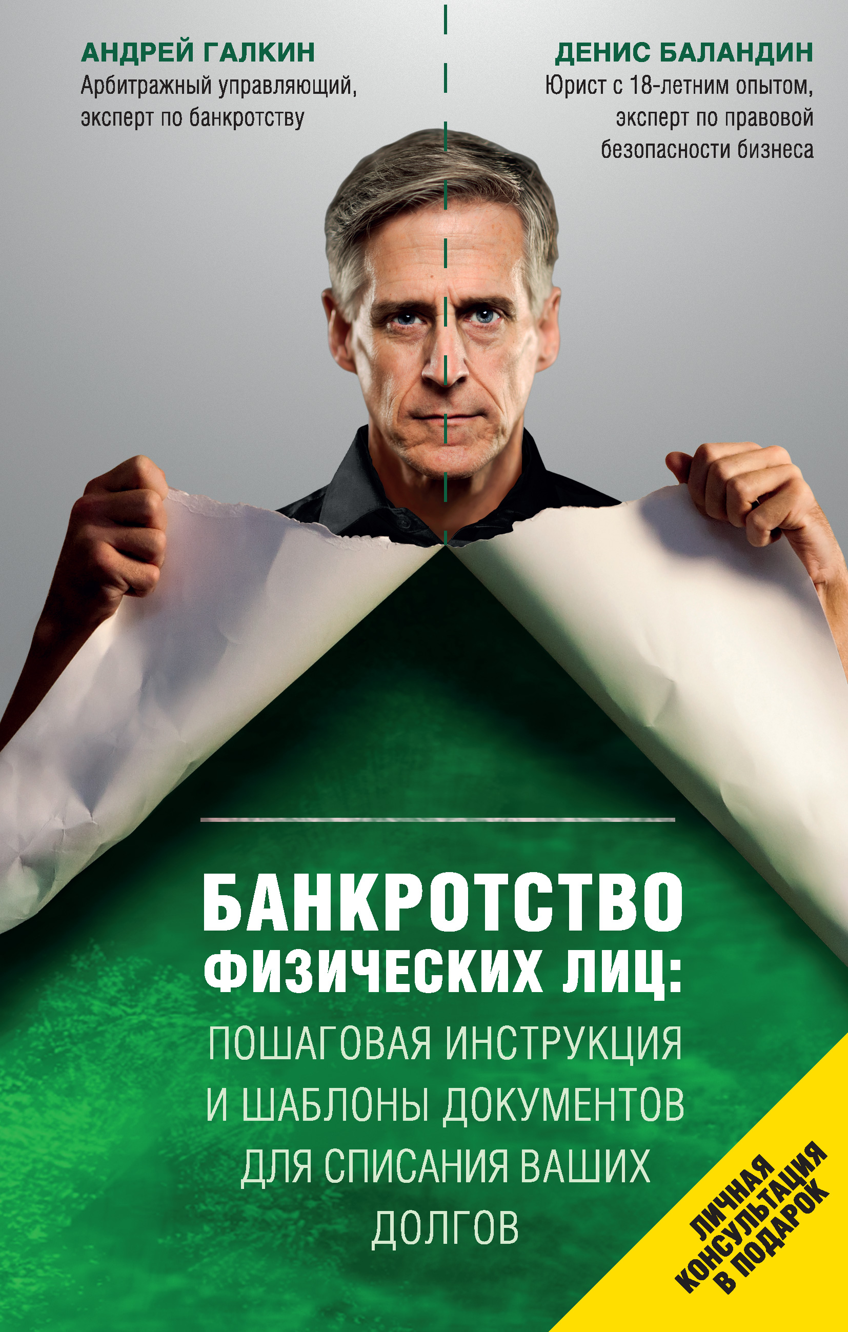 Обложка книги «Банкротство физических лиц: пошаговая инструкция и шаблоны документов для списания ваших долгов»
