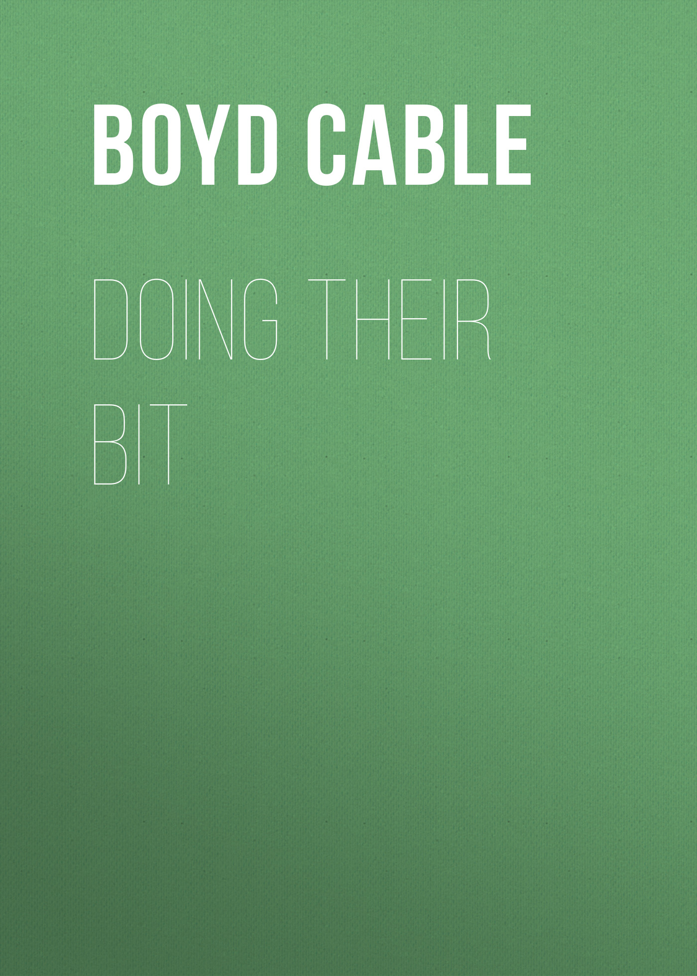 Обложка книги «Doing their Bit»
