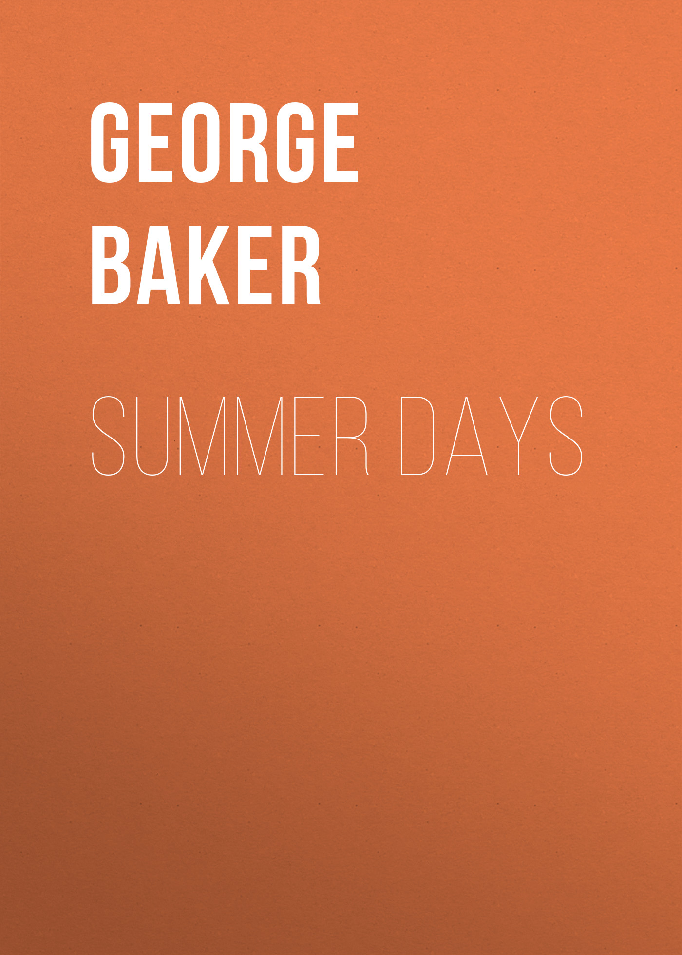 Обложка книги «Summer Days»