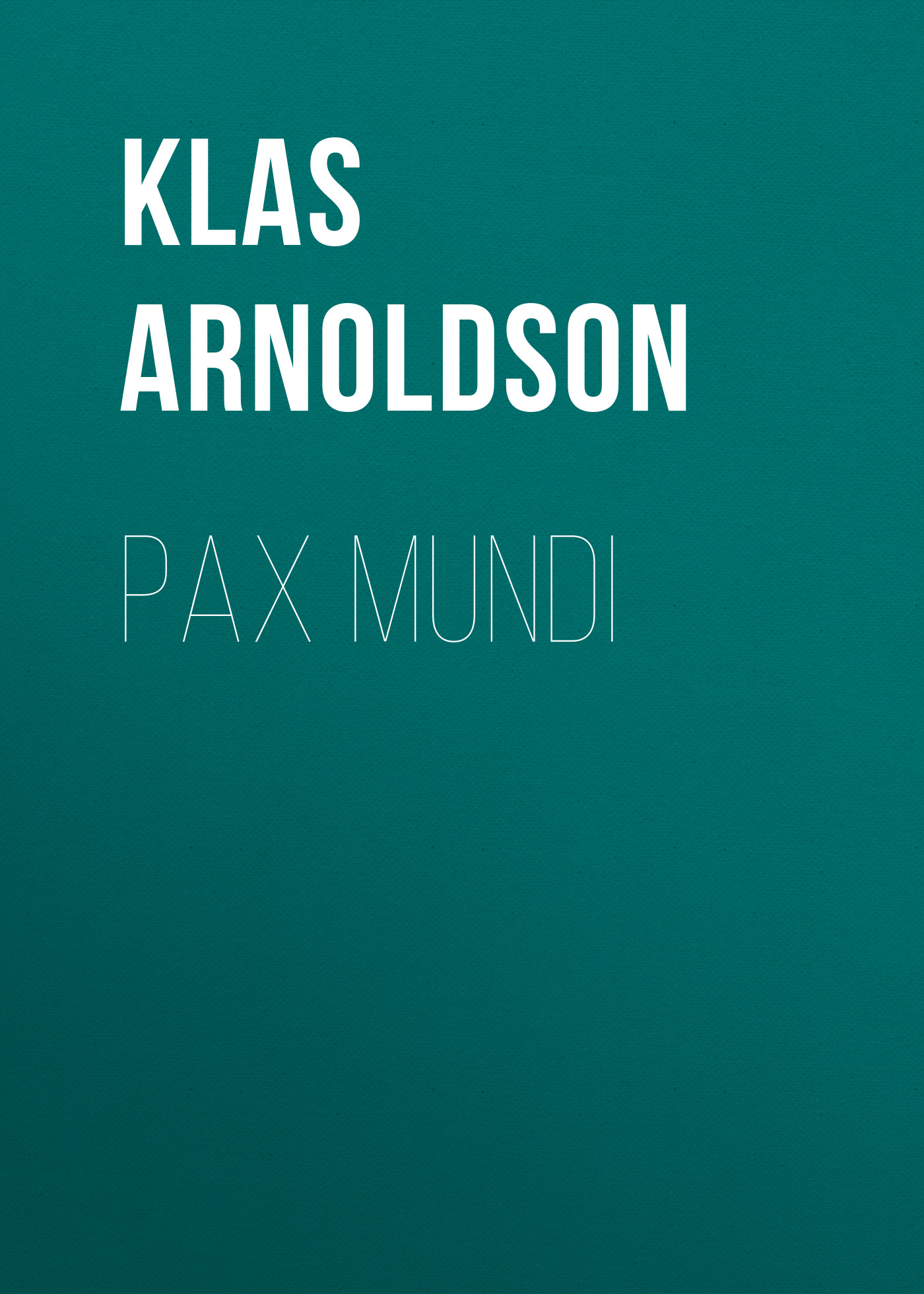 Обложка книги «Pax mundi»