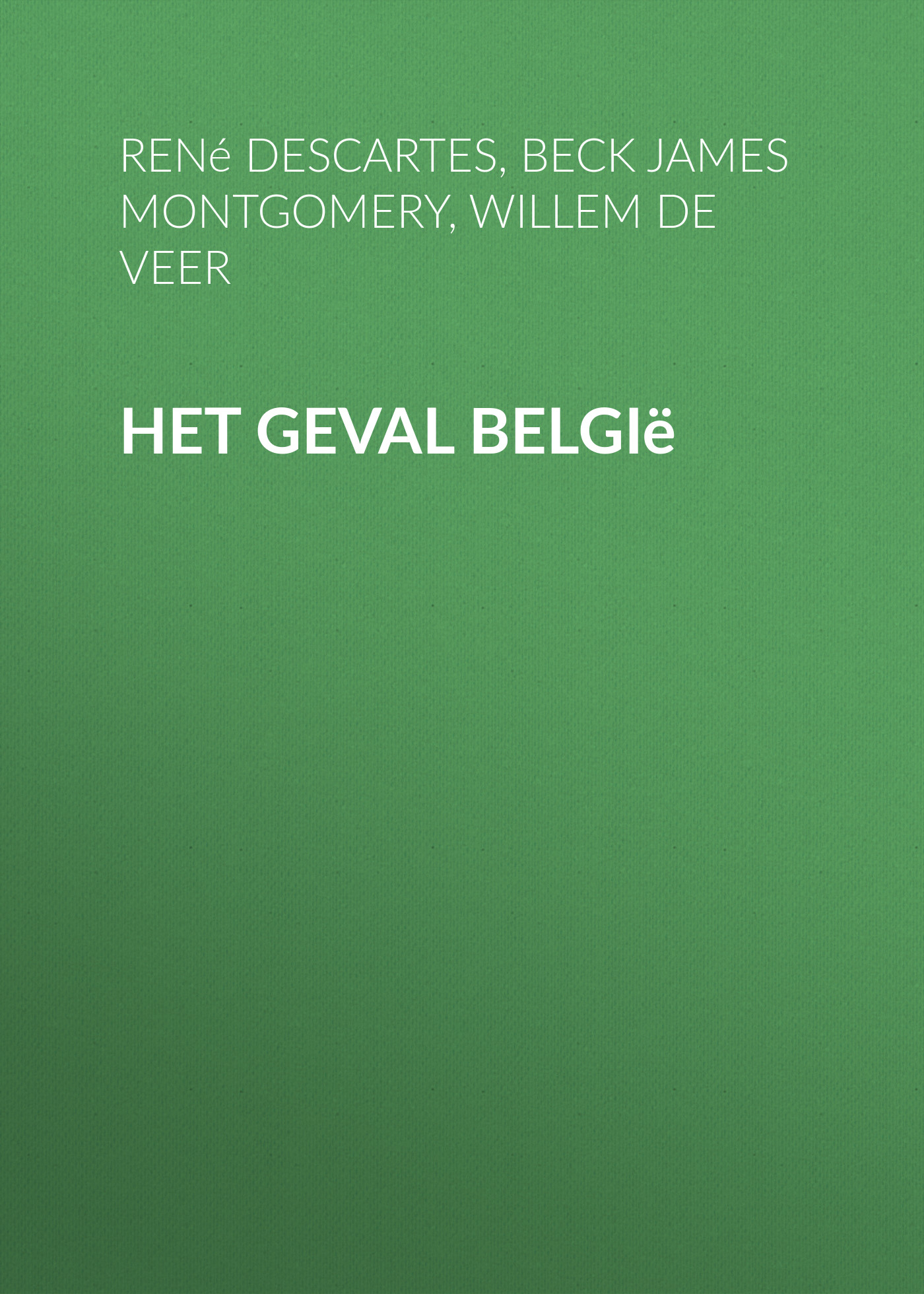 Обложка книги «Het geval België»