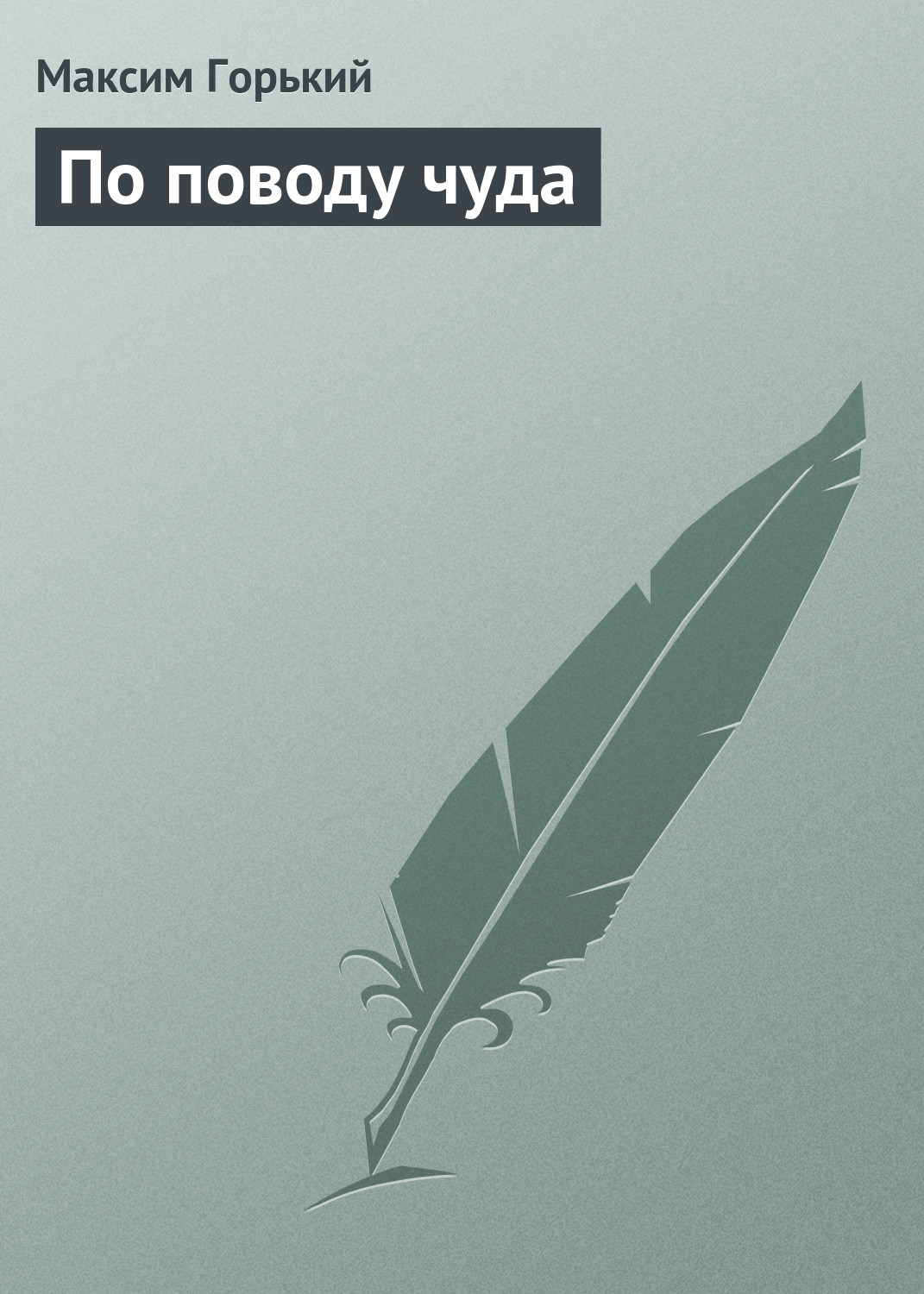 Обложка книги «По поводу чуда»
