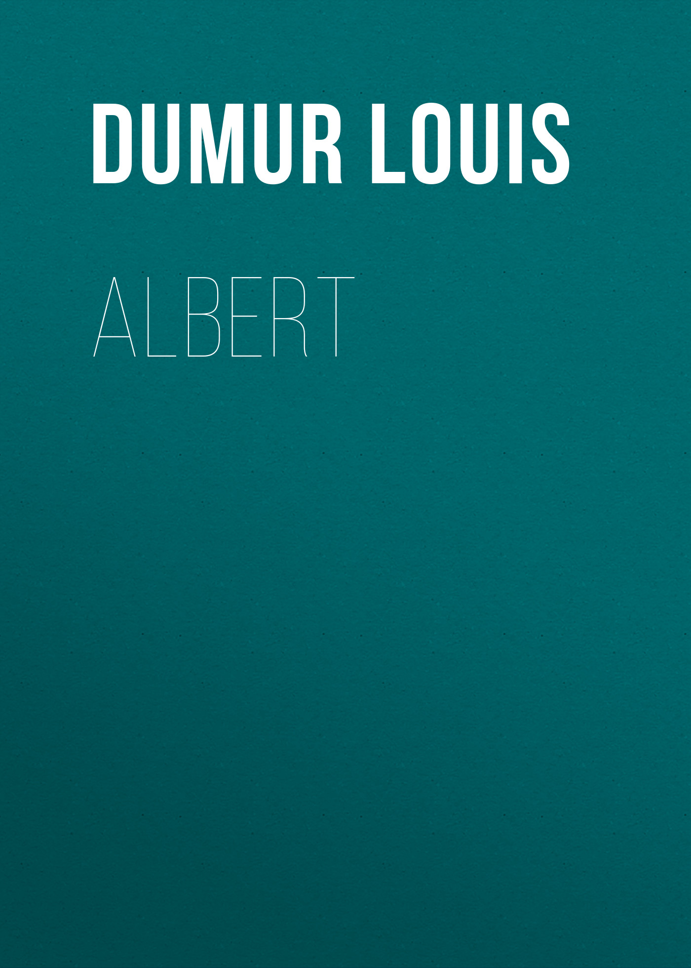 Обложка книги «Albert»