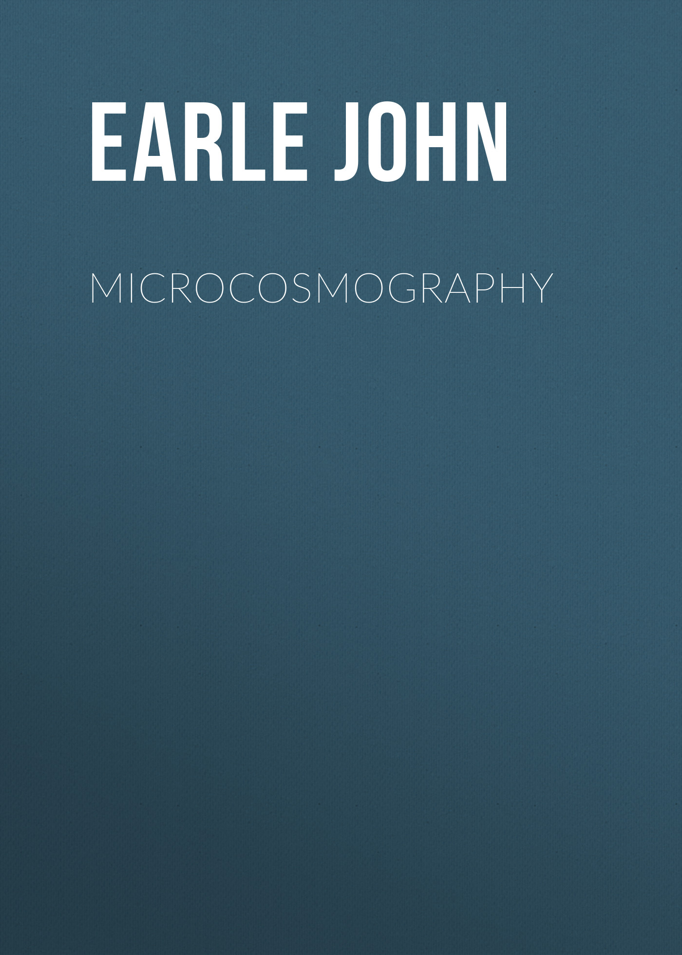 Обложка книги «Microcosmography»