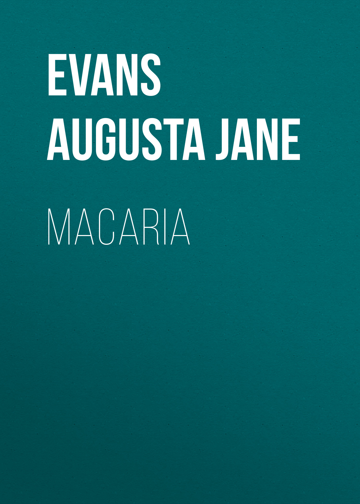 Обложка книги «Macaria»