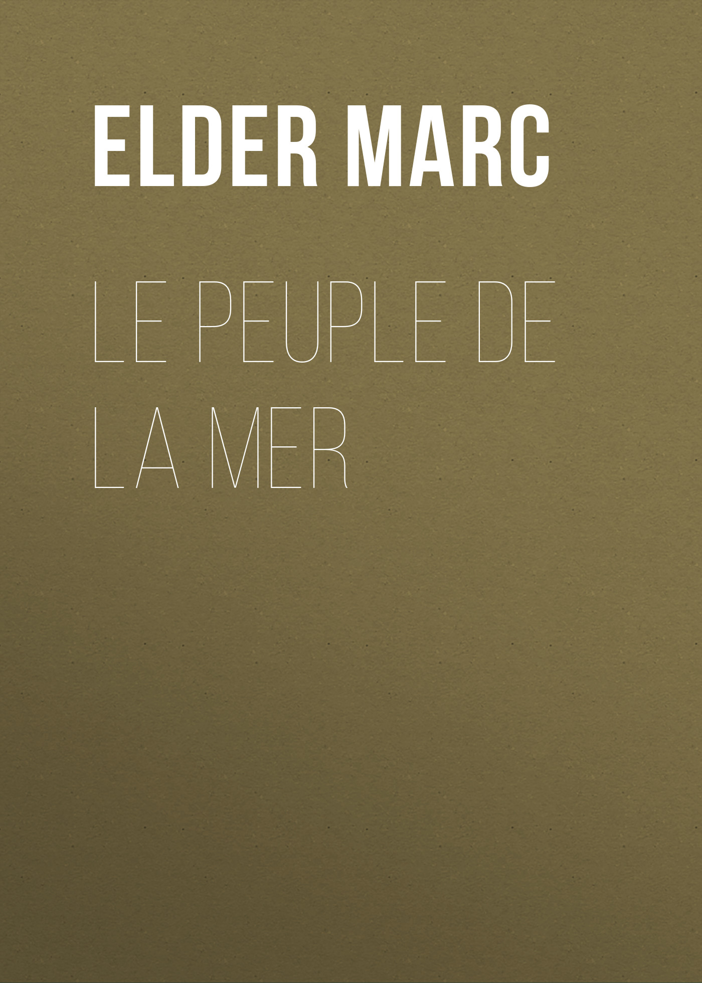 Обложка книги «Le Peuple de la mer»