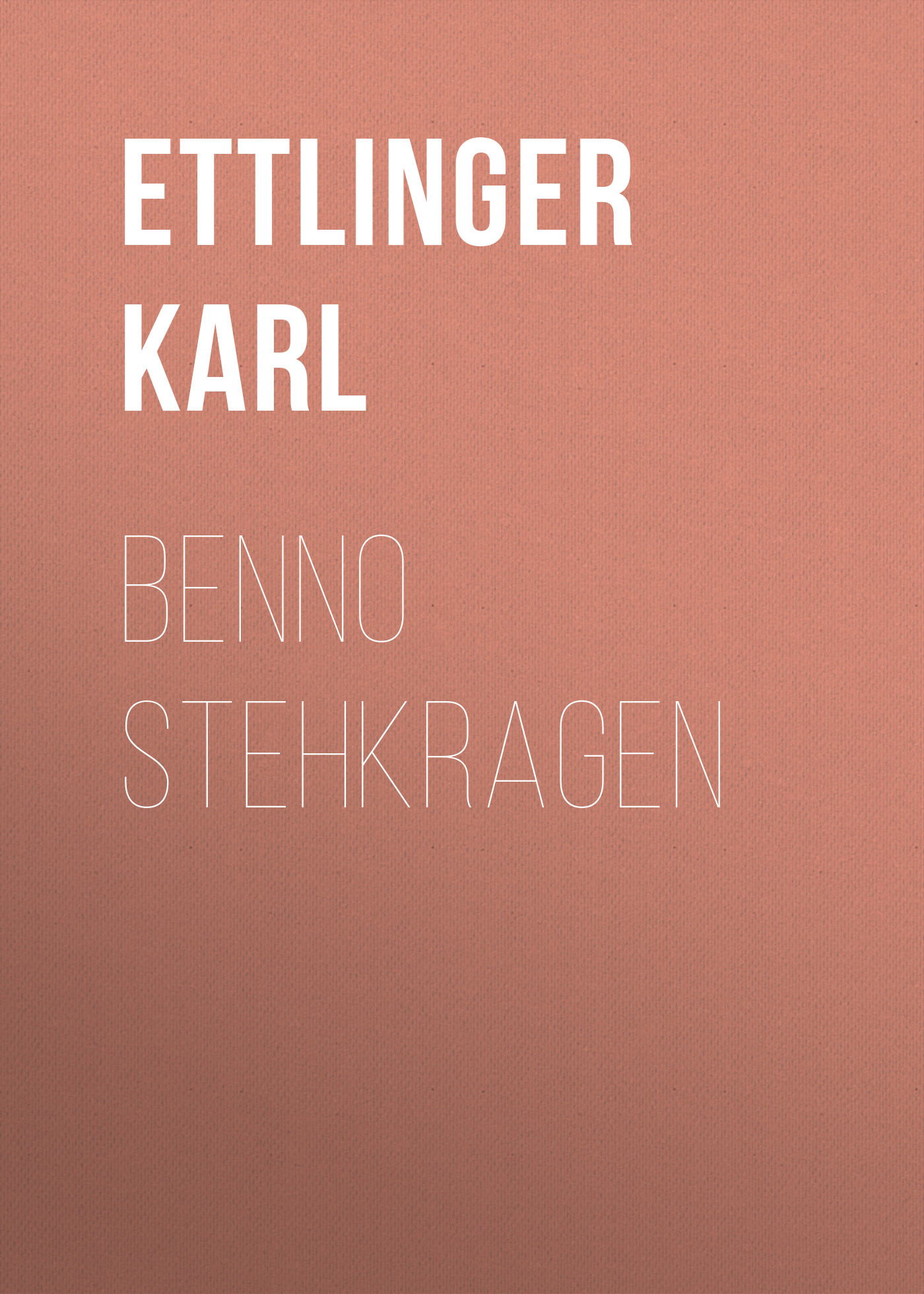 Обложка книги «Benno Stehkragen»