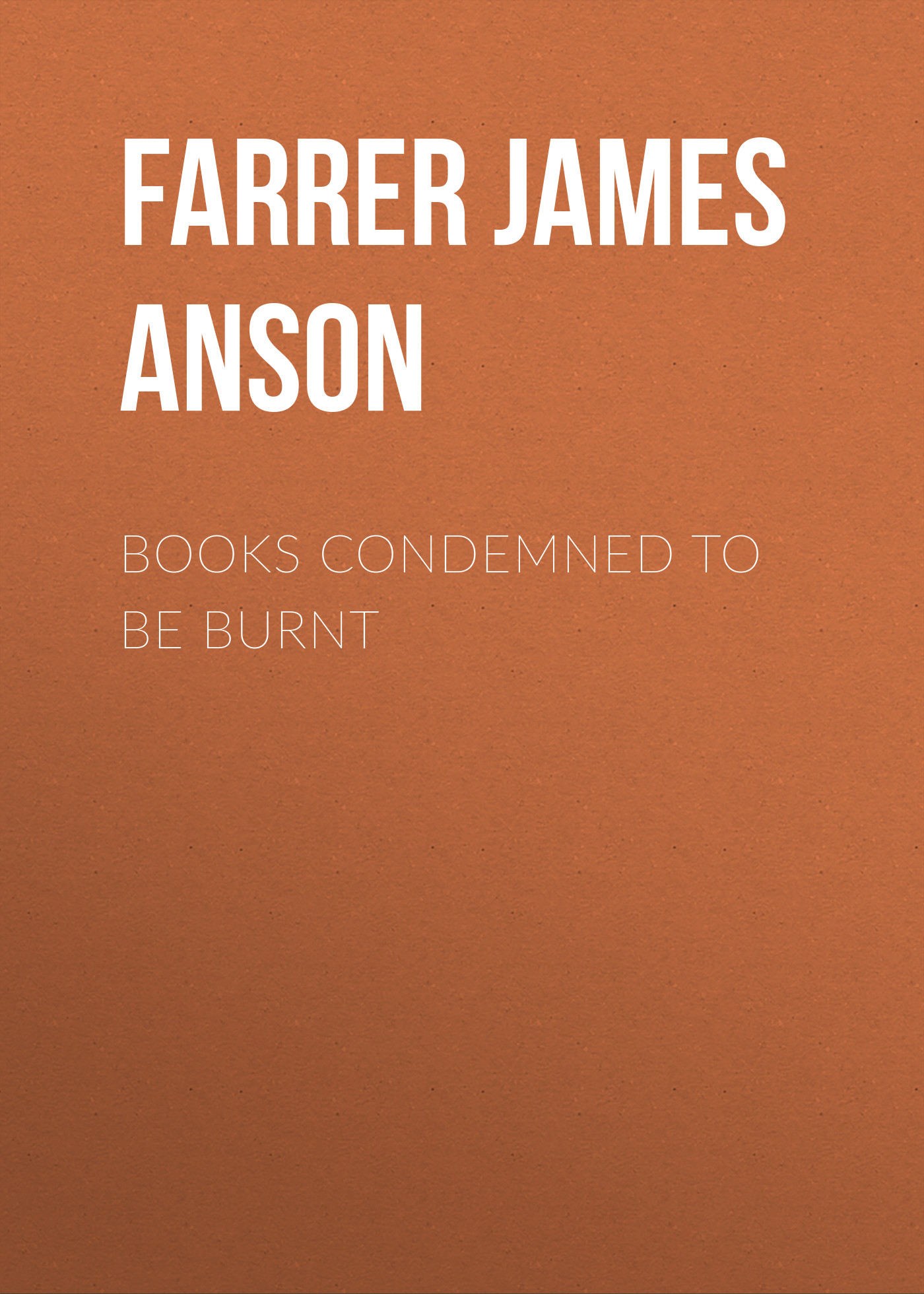 Обложка книги «Books Condemned to be Burnt»