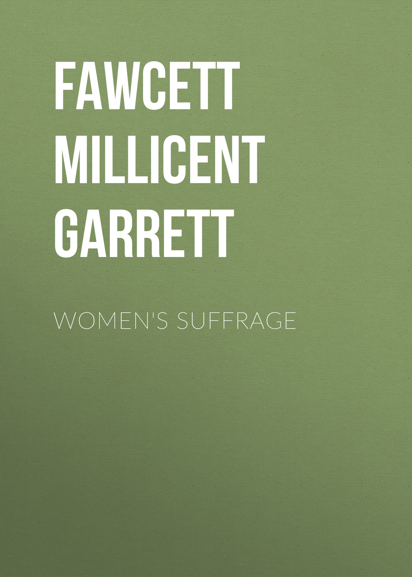 Обложка книги «Women's Suffrage»