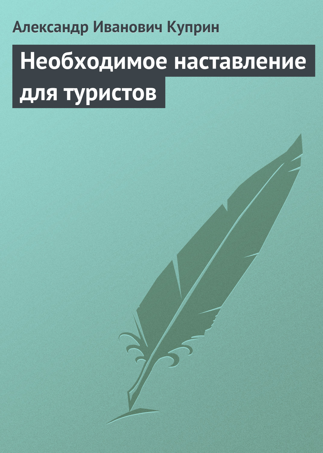 Обложка книги «Необходимое наставление для туристов»
