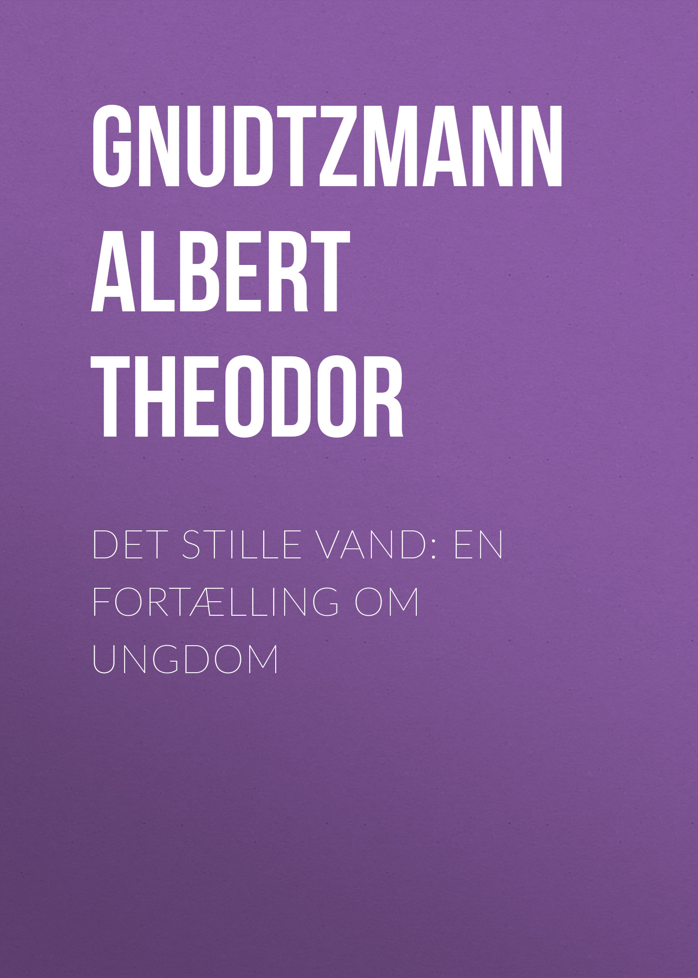 Обложка книги «Det stille Vand: En Fortælling om Ungdom»