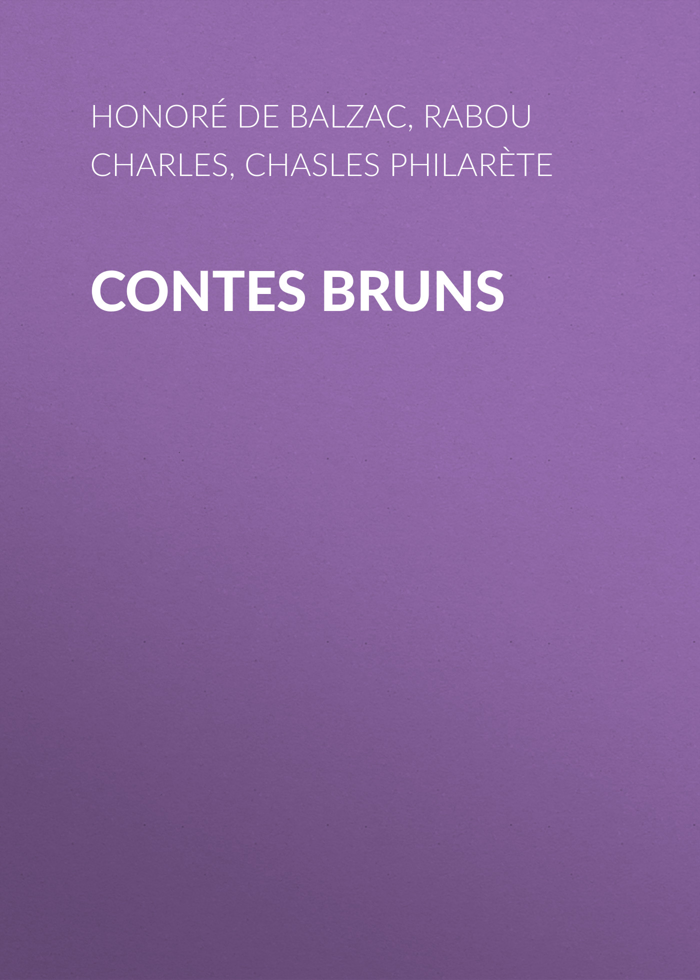 Обложка книги «Contes bruns»
