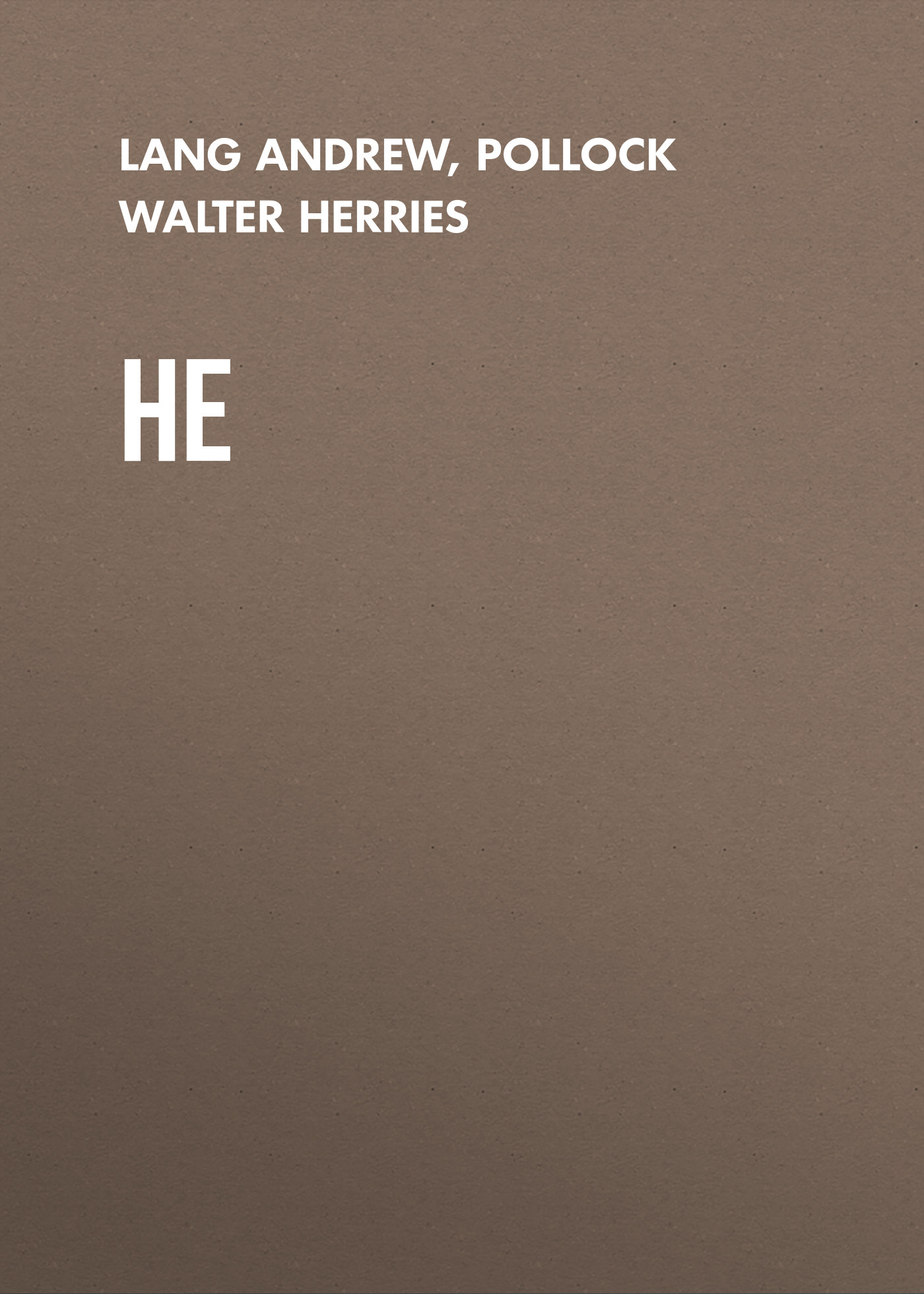 Обложка книги «He»