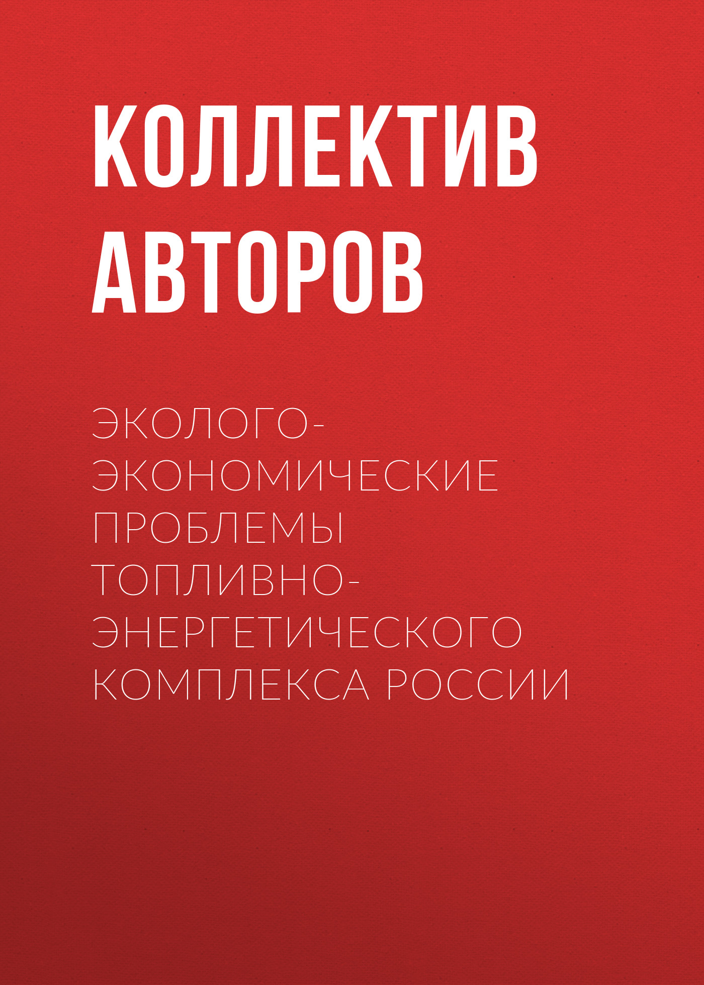 Обложка книги «Эколого-экономические проблемы топливно-энергетического комплекса России»