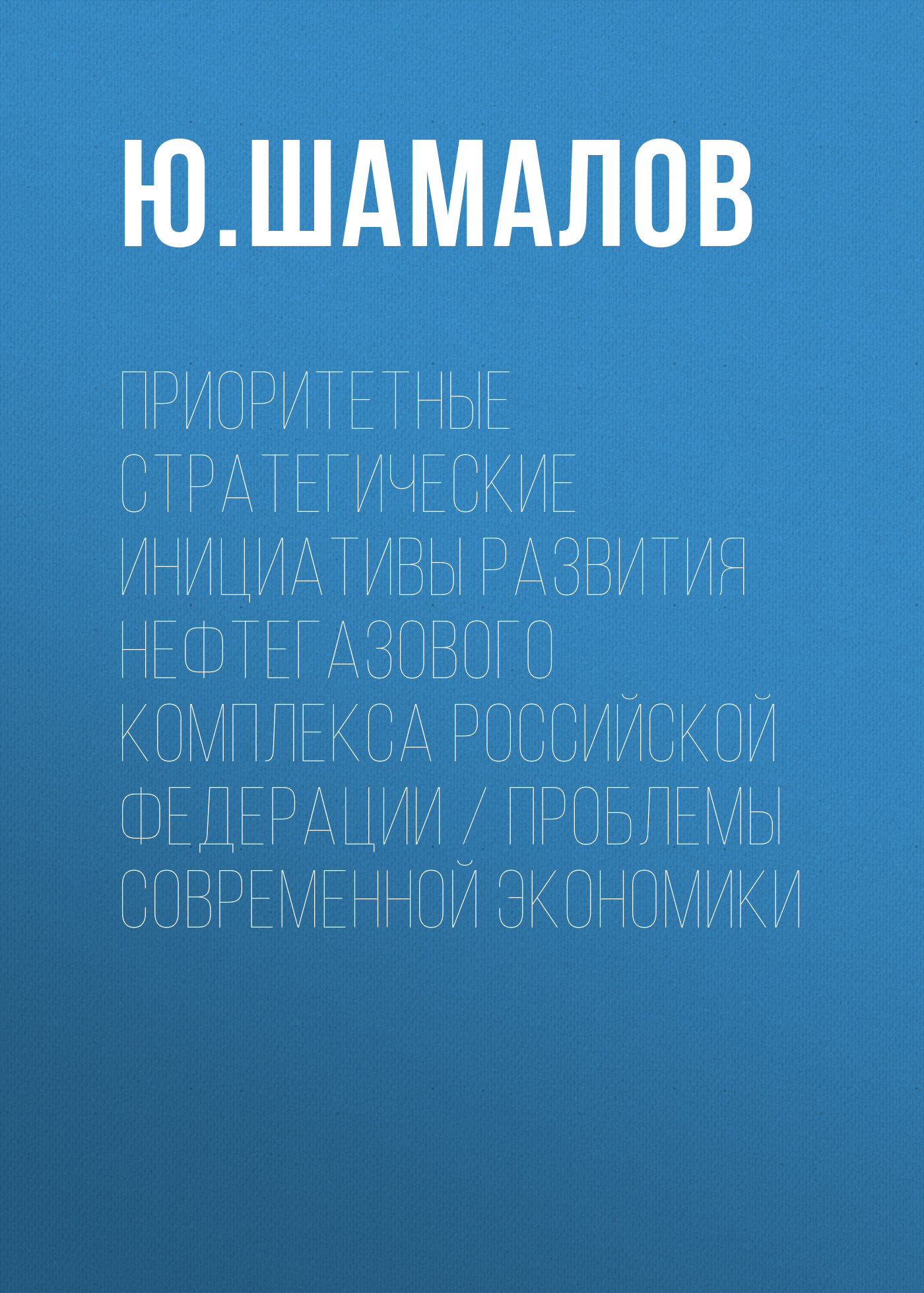 Обложка книги «Приоритетные стратегические инициативы развития нефтегазового комплекса Российской Федерации / Проблемы современной экономики»