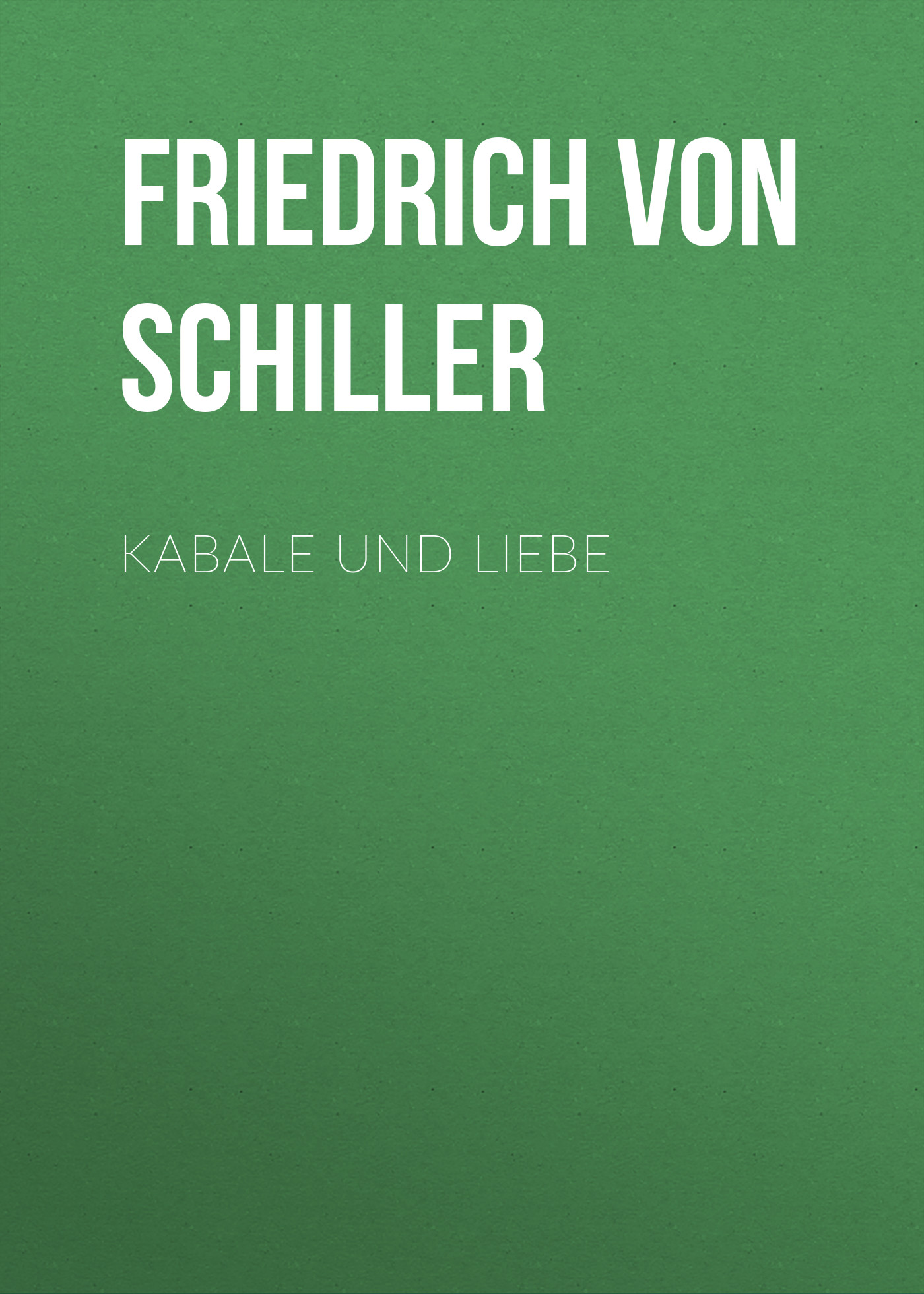 Обложка книги «Kabale und Liebe»