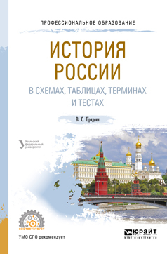 Обложка книги «История России в схемах, таблицах, терминах и тестах. Учебное пособие для СПО»