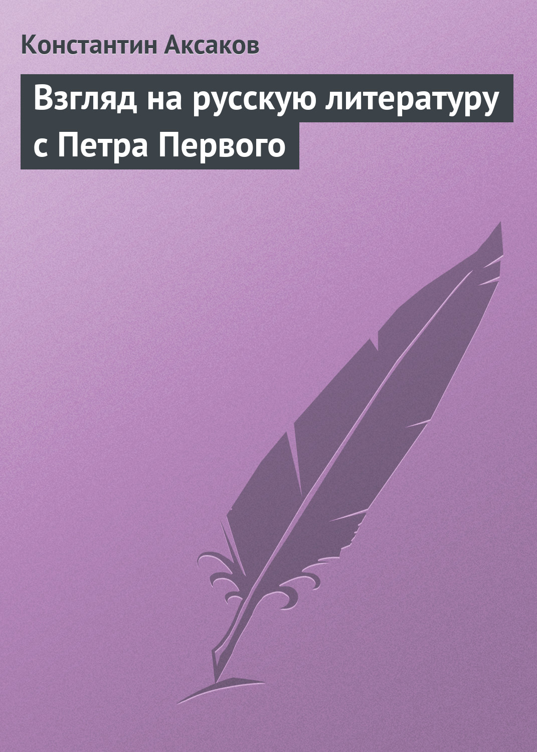 Обложка книги «Взгляд на русскую литературу с Петра Первого»