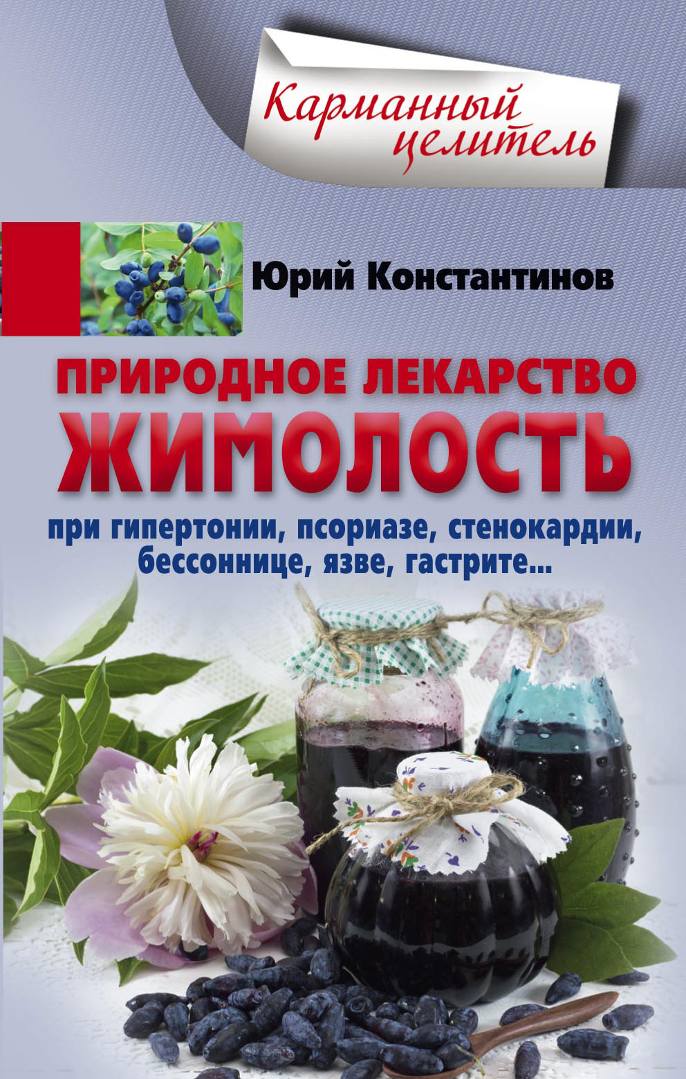 Обложка книги «Природное лекарство жимолость. При гипертонии, псориазе, стенокардии, бессоннице, язве, гастрите»