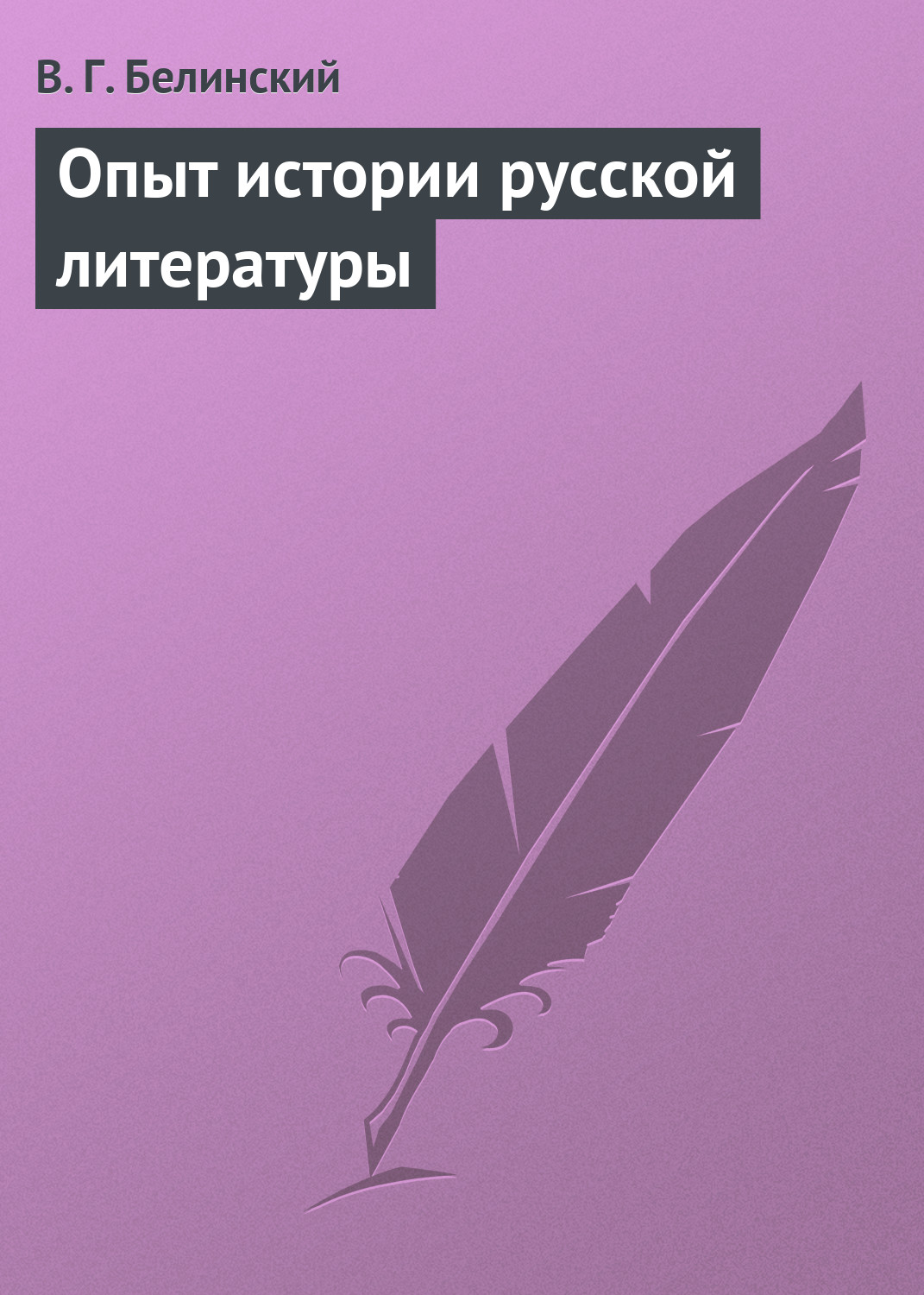 Обложка книги «Опыт истории русской литературы»