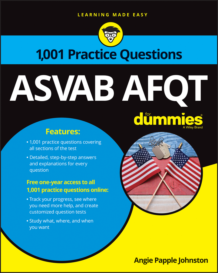 Обложка книги «1,001 ASVAB AFQT Practice Questions For Dummies»
