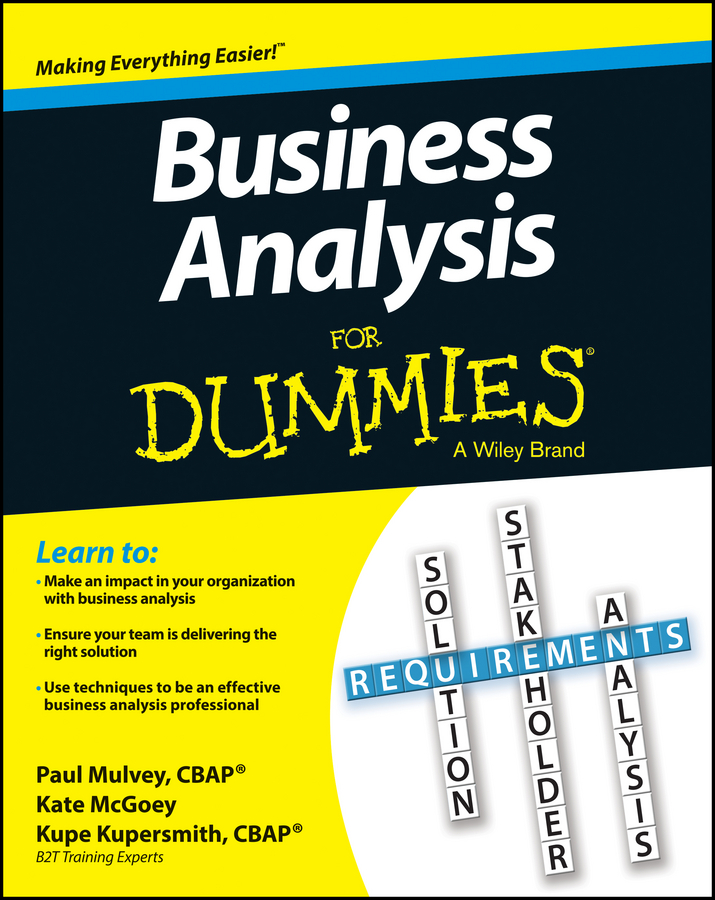 Обложка книги «Business Analysis For Dummies»