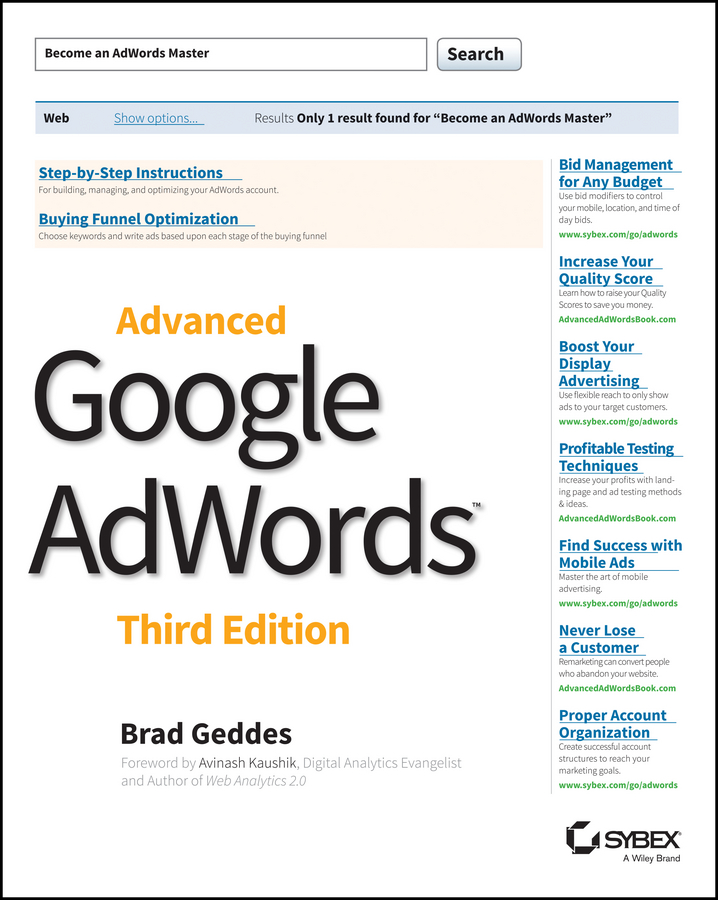 Обложка книги «Advanced Google AdWords»