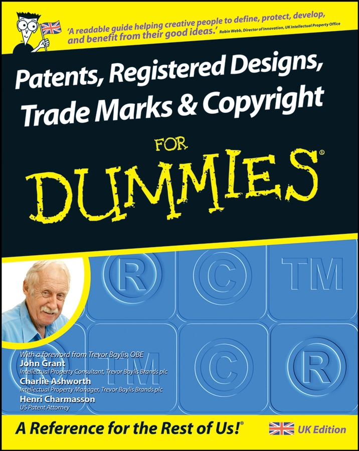 Обложка книги «Patents, Registered Designs, Trade Marks and Copyright For Dummies»