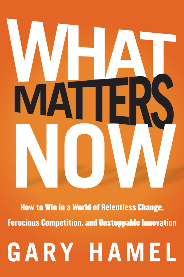 Обложка книги «What Matters Now. How to Win in a World of Relentless Change, Ferocious Competition, and Unstoppable Innovation»
