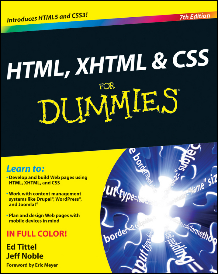 Обложка книги «HTML, XHTML and CSS For Dummies»
