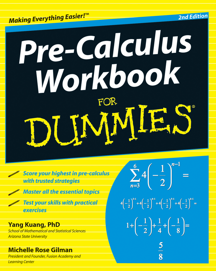 Обложка книги «Pre-Calculus Workbook For Dummies»