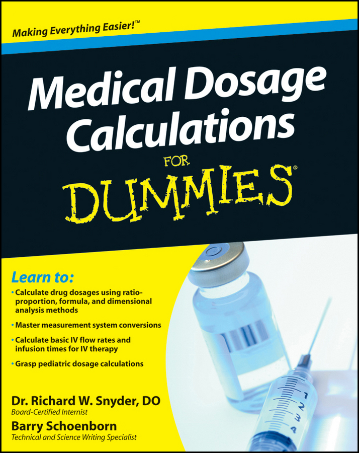 Обложка книги «Medical Dosage Calculations For Dummies»
