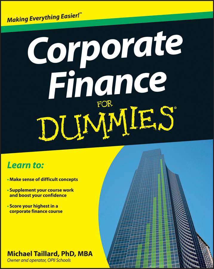 Обложка книги «Corporate Finance For Dummies»