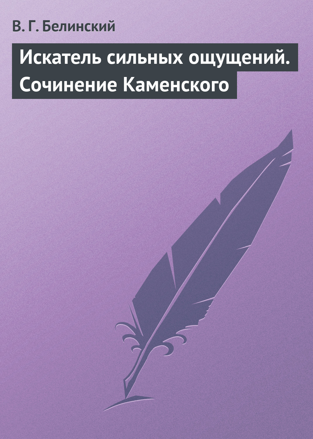 Обложка книги «Искатель сильных ощущений. Сочинение Каменского»