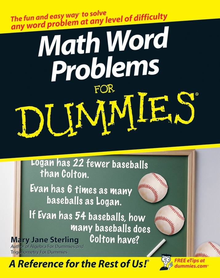 Обложка книги «Math Word Problems For Dummies»