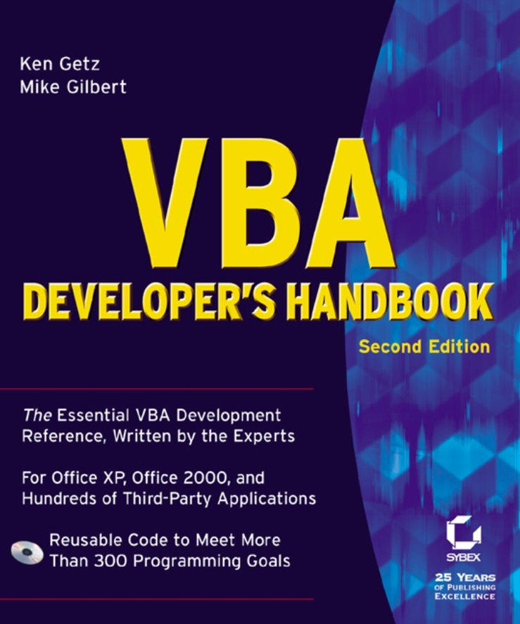 Обложка книги «VBA Developer's Handbook»